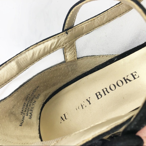 Audrey Brooke Marilyn Black Suede Heels, 8M - Picture 7 of 8